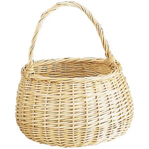 Photo PEN1110 : White willow basket with handle