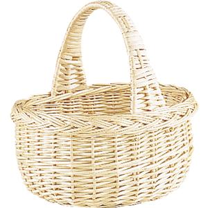 Photo PEN1120 : White willow basket with handle
