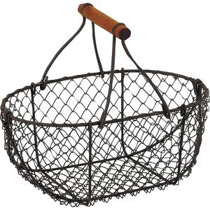 Photo PEN1180 : Rusty wire basket with handle