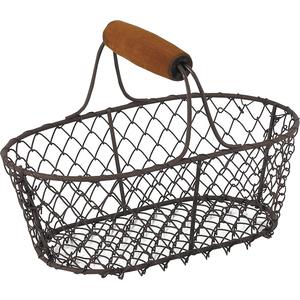 Photo PEN1320 : Rusty wire basket with handle