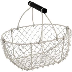 Photo PEN1560 : Old white wire basket with handle