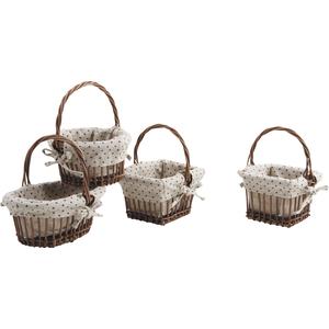 Photo PEN1580J : Small unpeeled willow basket with handle