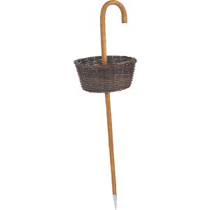 Photo PFA1110 : Walking cane with willow mushroom basket