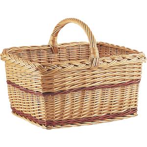 Photo PMA1120 : Buff willow basket with handle