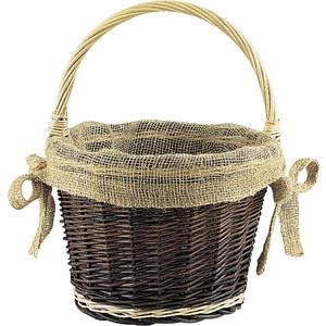 Photo PMA1180J : Unpeeled willow basket with handle