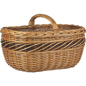 Photo PMA1620 : Buff willow basket with handle