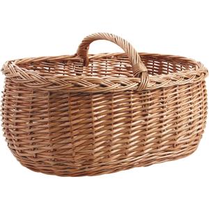 Photo PMA1680 : Buff willow basket with handle