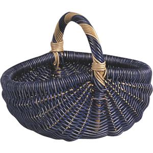 Photo PMA1920 : Blue rattan basket with handle