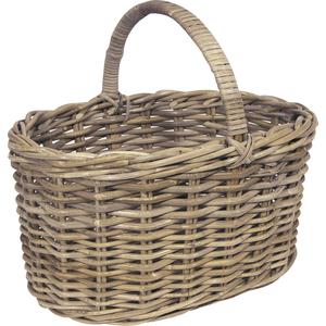 Photo PMA4330 : Grey pulut rattan basket with handle