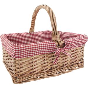 Photo PMA4910C : Stained half willow basket with handle