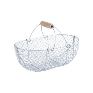 Photo PME1243 : Silver finish wire basket with handle