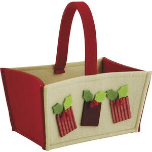 Photo PNO1010 : Felt basket with handle