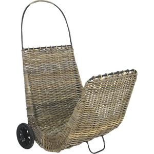 Photo PRO1680 : Grey pulut rattan log trolley