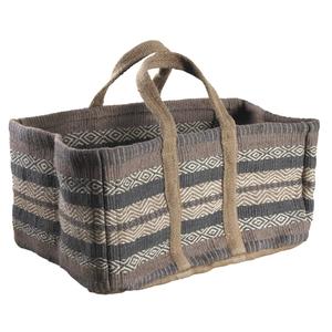 Photo SBU1110 : Sac à bûches rectangulaire en jute coloré