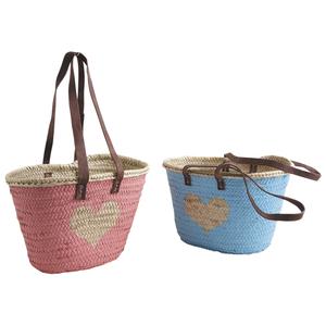 Photo SCO1960 : Couffin en palmier motif coeur