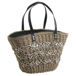 Photo SFA2320C : Sac en jonc panthère