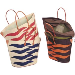 Photo SMA3540C : Raffia matting shopping bag