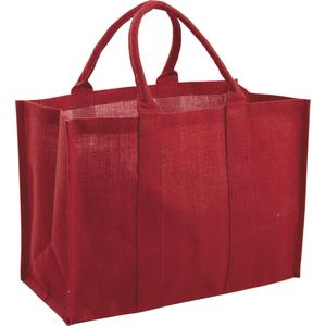 Photo SMA3640 : Sac en jute plastifiée rouge