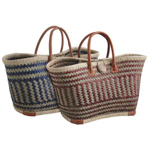 Photo SMA3790 : Colored rush and raffia shopping bag