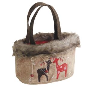 Photo SNO1040 : Petit sac de Noël en jute