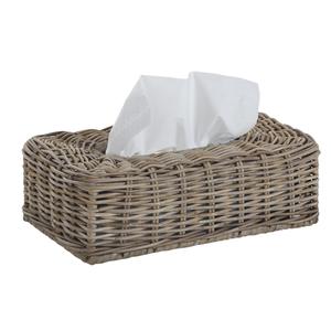 Boîte à Mouchoirs En Rotin Naturel Avec Couvercle - Diamètre 15 Cm, Hauteur 13 Cm - Déco Pour Salon, Salle De Bain