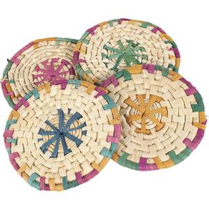 Photo TDP139S : Set of 4 corn husk trivets