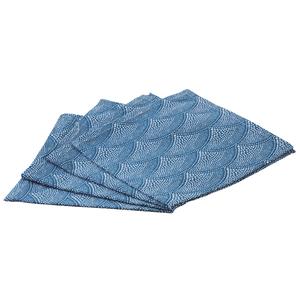 Photo TLT108S : Serviettes de table en coton bleues