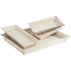 Photo TPL221S : White wash bamboo trays