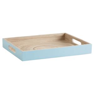 Photo TPL2970 : Sky blue lacquered bamboo tray