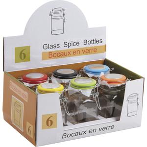 Photo TPO1130V : Square glass jars