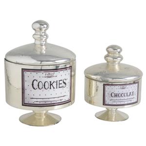 Photo TPO133SV :  Antique glass biscuits jars