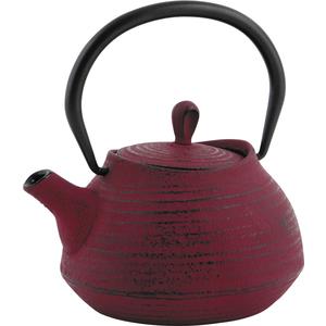 Photo TTH1020 : Dark red color cast iron teapot 0.7l