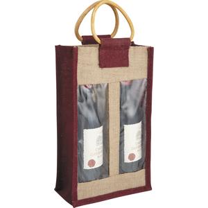 Photo VBO1602 : Jute bag 2 bottles