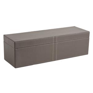 Photo VBO1900 : Taupe simili leather box for 1 bottle and 1 jar