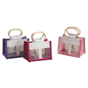 Photo VBO1910 : Jute bag 2 compartments