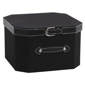 Photo VBT2712 : Black simili leather and cardboard box
