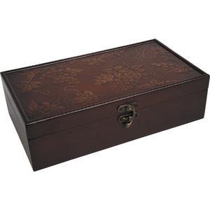 Photo VCO2100 : Coffret en bois teinté motif vigne