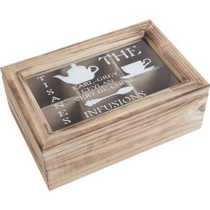 Photo VCP1020V : Wooden tea box 6 compartments