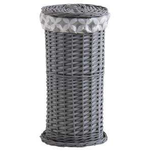 Photo VRA1370C : Grey split willow toilet paper basket