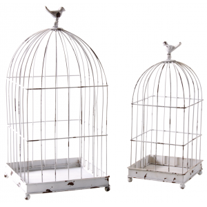 Photo ACA123S : Vintage metal birdcages