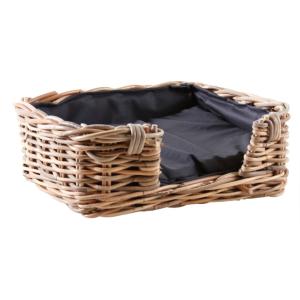 Photo ANI1421C : Panier pour chien en poelet gris