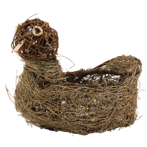 Photo CAN1210 : Rattan and grass duck basket