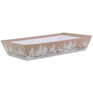 Photo CCO2280 : Cardboard rectangular basket - Deers design