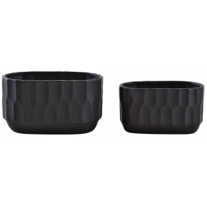 Photo CCO929SV : Matt black ceramic baskets