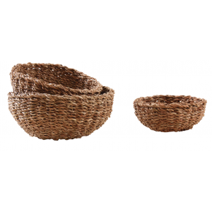 Photo CCO939S : Round natural seagrass bowls