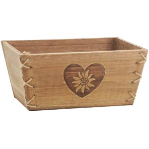 Photo CCO9680 : Natural wooden basket Heart&Edelweiss