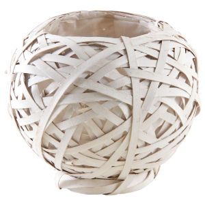 Photo CCO9750P : Whitewashed wood ball basket