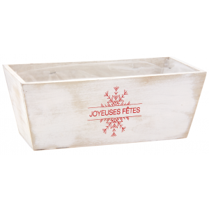 Photo CCO9872P : Rectangular white washed wood basket