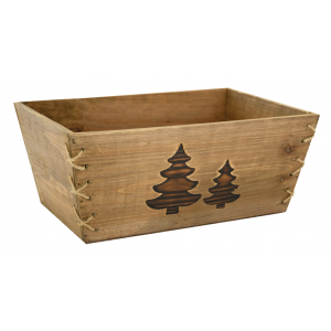 Photo CCO9930 : Rectangular stained wood basket