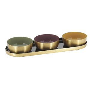 Photo CCP132S : Tray and bowls in metal